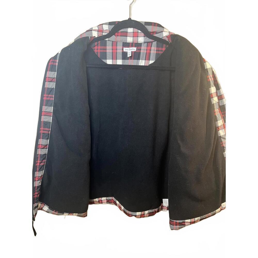 Vera Bradley Quilted Puffer Vest Fireplace Plaid Red Black White Size 2XL - Picture 5 of 10